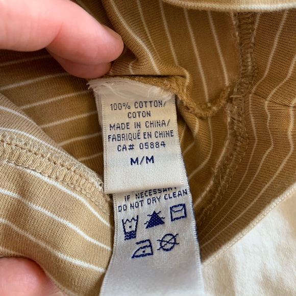 Tan Striped High Neck Sweater - Picture 2 of 3